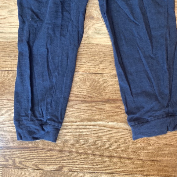 FP Beach 100% cotton button front 3/4 sleeve charcoal gray jumpsuit neutral tone - Picture 5 of 8